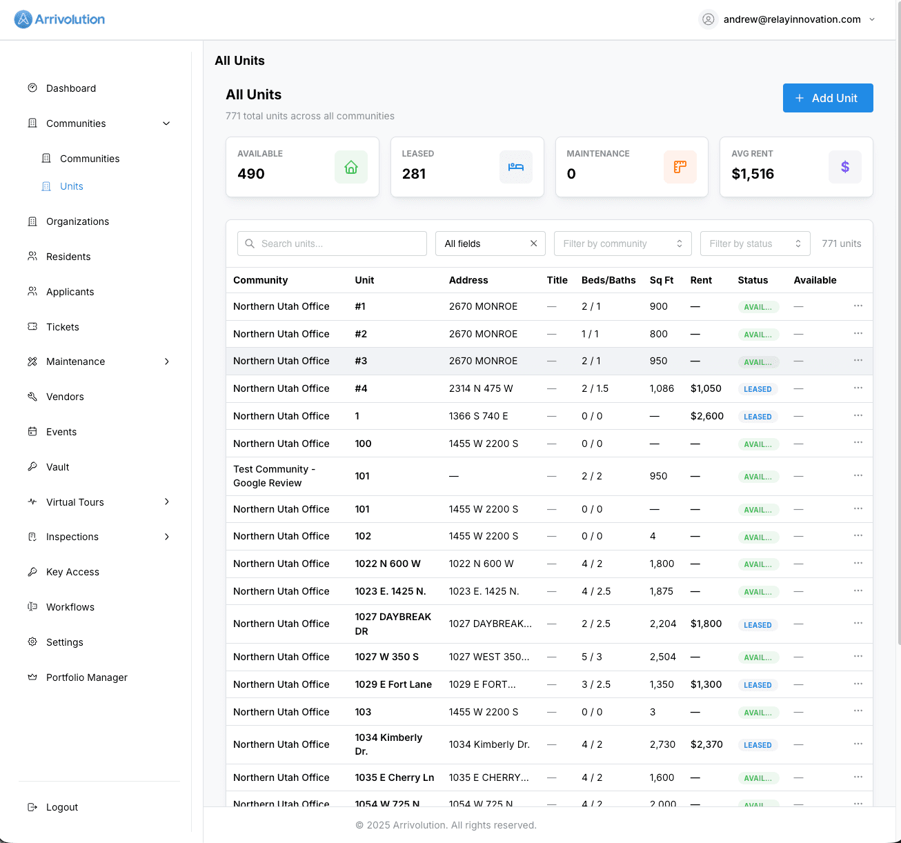 Properties section overview